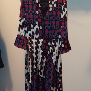 Classic dress with Geometric pattern